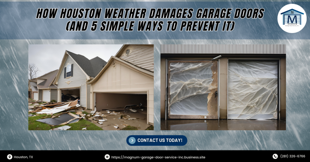 Houston Weather Damages Garage Doors