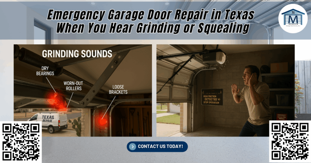 Emergency Garage Door Repair in Texas: When You Hear Grinding or Squealing - Magnum Garage Door Service, Inc.